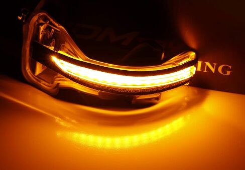 IJdmtoy عدسة مدخنة العنبر الكامل LED Strip Sequential Sequential Flash View Mirror Turn Turn Assolbly Termbly Termbly متوافق مع Honda Accord CR-V HR-V ، إلخ in Saudi Arabia