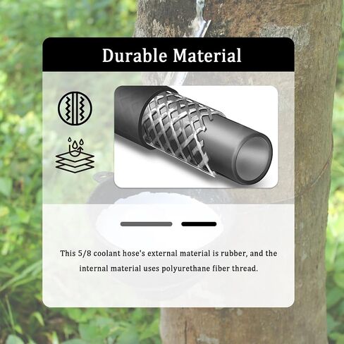 5Ft ID 5/8 Heater Hose,Rubber Radiator Hose Resistant to High and Low Temperatures,Standard Straight Coolant Hoses with 10 Hoses Clamps Capable of Conveying Water and Gas in Saudi Arabia