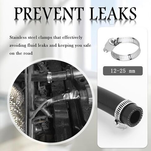 5Ft ID 5/8 Heater Hose,Rubber Radiator Hose Resistant to High and Low Temperatures,Standard Straight Coolant Hoses with 10 Hoses Clamps Capable of Conveying Water and Gas in Saudi Arabia