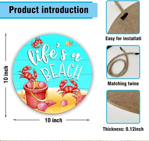 Welcome To Paradise Wooden Ornament Summer Decor for Front Door Sign Decor Keepsake, Hawaii Tropical Beach Decor, Beach Lover Gift Wooden Hanging Sign Porch Living Room Decor for Home Office -DH314 in Saudi Arabia
