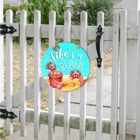Welcome To Paradise Wooden Ornament Summer Decor for Front Door Sign Decor Keepsake, Hawaii Tropical Beach Decor, Beach Lover Gift Wooden Hanging Sign Porch Living Room Decor for Home Office -DH314 in Saudi Arabia