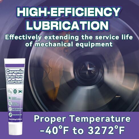AstraVox Anti-Seize & Squeal Ceramic Brake Grease for Automotive, Heat Resistant Brake Parts Lubricant with Brush for Caliper, Pin, Pad and Metal Parts, Rust Corrosion, Efficient Lubrication 1oz (1) in Kuwait