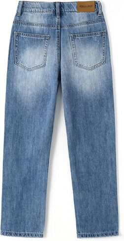 KIDSCOOL SPACE Boys Jeans,Kids Elastic Band Inside Ripped Denim Pants in Saudi Arabia