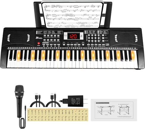 Piano Keyboard, 61 Keys Keyboard, Travel Foldable Keyboard Piano with Beginner and Adults in Saudi Arabia