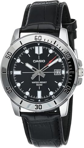 Casio MTP-VD01L-1EV Men's Enticer Stainless Steel Black Dial Casual Analog Sporty Watch in Saudi Arabia