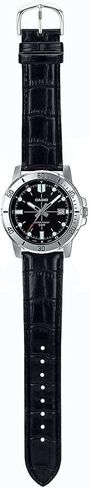 Casio MTP-VD01L-1EV Men's Enticer Stainless Steel Black Dial Casual Analog Sporty Watch in Saudi Arabia