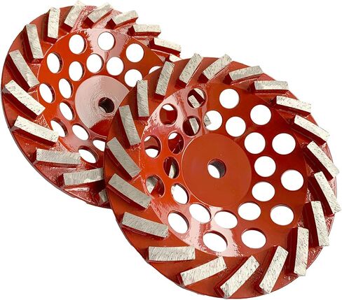 7 inch 12 Segments Swirl Diamond Grinding Cup Wheel Angle Grinder Disk for Concrete/Masonry/Brick/Stone Floor Slab Grinding 5/8-11 Thread Aggressive Cup Wheel Masonry Tools in Saudi Arabia