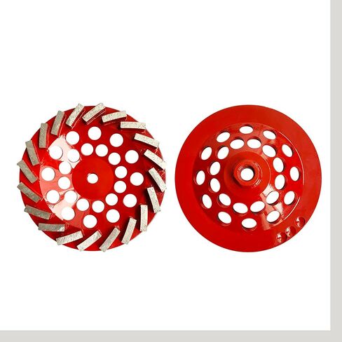 7 inch 12 Segments Swirl Diamond Grinding Cup Wheel Angle Grinder Disk for Concrete/Masonry/Brick/Stone Floor Slab Grinding 5/8-11 Thread Aggressive Cup Wheel Masonry Tools in Saudi Arabia