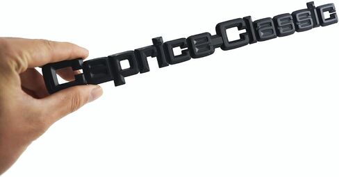 1Pc Caprice Classic Trunk Lid Emblem 3D Letter Plastic NamePlate Car Badge Sticker Replacement for 1980-1990 Caprice-Classic Brougham LS 20606499 (Silver Black) in Kuwait