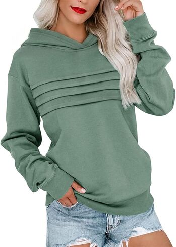 هوديس النسائية النسائية غير الرسمية طويلة الأكمام مطوية الصلبة قميص سقوط السقوط 2025 TOPS TOPS منتظمة منتظمة in Kuwait