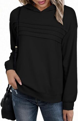 هوديس النسائية النسائية غير الرسمية طويلة الأكمام مطوية الصلبة قميص سقوط السقوط 2025 TOPS TOPS منتظمة منتظمة in Kuwait