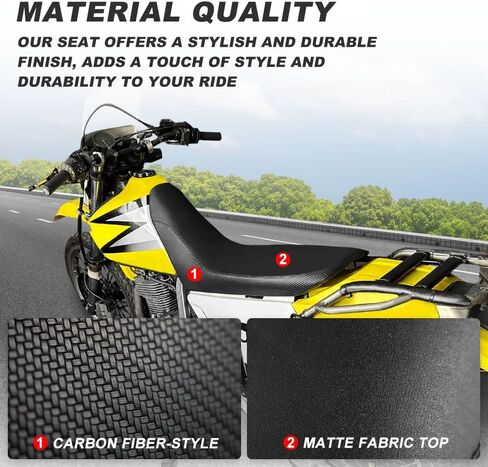 Xitomer Motorcycle Lower Seat Cushion + Seat Cover Fit for DR650 1996-2023 DR650 Motorcycle Lower Seat Cushion Seat Cover in Saudi Arabia