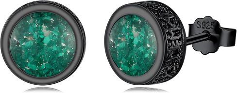 Men's Viking Earrings S925 Sterling Silver Celtic Knot Stud Earrings Iced Out Cz Blue Cubic Zirconia with Celtic Knot Stylish Viking Punk Jewelry Gift for Men Women in Kuwait