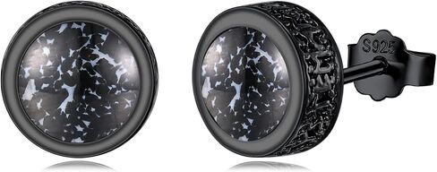 Men's Viking Earrings S925 Sterling Silver Celtic Knot Stud Earrings Iced Out Cz Blue Cubic Zirconia with Celtic Knot Stylish Viking Punk Jewelry Gift for Men Women in Kuwait
