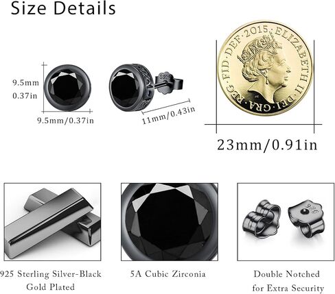 Men's Viking Earrings S925 Sterling Silver Celtic Knot Stud Earrings Iced Out Cz Blue Cubic Zirconia with Celtic Knot Stylish Viking Punk Jewelry Gift for Men Women in Kuwait