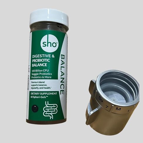SHO Balance kit 100 Billion CFU 60 Pills Prebiotics & Probiotics for Digestive Health, Vegan Supplement for Women & Men, Lactobacillus Casei, with 2 Month in Saudi Arabia
