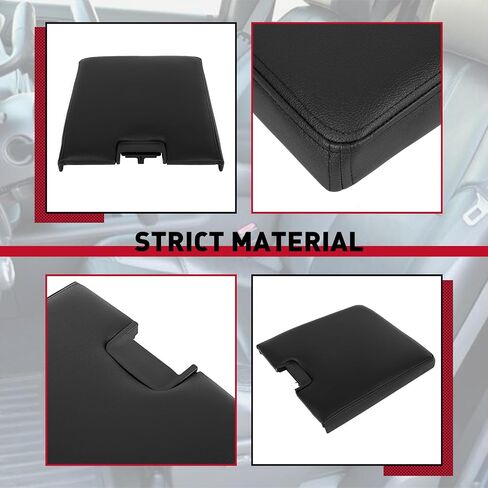 Hecasa Center Console LID متوافق مع 2007-2014 Chevy Silverado Silverado Tahoe Avalanche GMC Sierra Denali Yukon XL 1500 2500 HD 3500 HD New Body Style Prespons for 20864151 20864154 - Black in Saudi Arabia