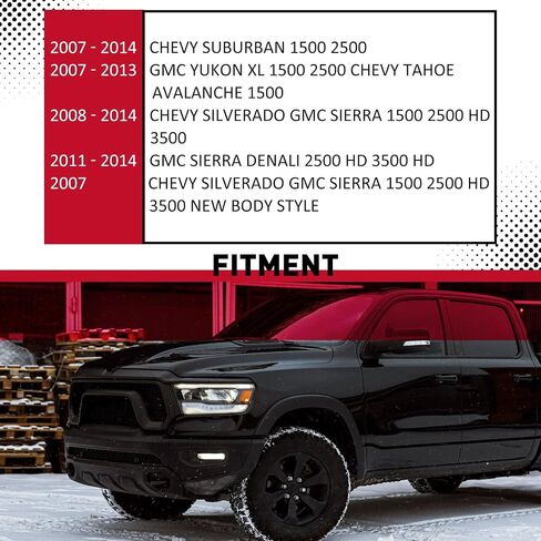 Hecasa Center Console LID متوافق مع 2007-2014 Chevy Silverado Silverado Tahoe Avalanche GMC Sierra Denali Yukon XL 1500 2500 HD 3500 HD New Body Style Prespons for 20864151 20864154 - Black in Saudi Arabia