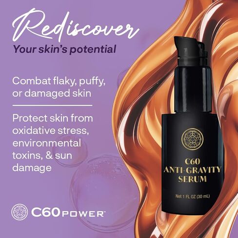 C60 Power Youth Renewal Cream - كريم للعين للتجاعيد والانتفاخ ، العناية بالبشرة المضادة للشيخوخة للنساء والرجال ، مع 99.99 ٪ من C60 نقي ، الببتيدات النحاسية ، والمكونات عالية الجودة - 1 Fl Oz in Kuwait