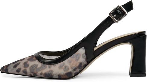 QIY Womens Pumps Pointed Closed Toe Chunky Heel Slingback Heels for Women in Saudi Arabia