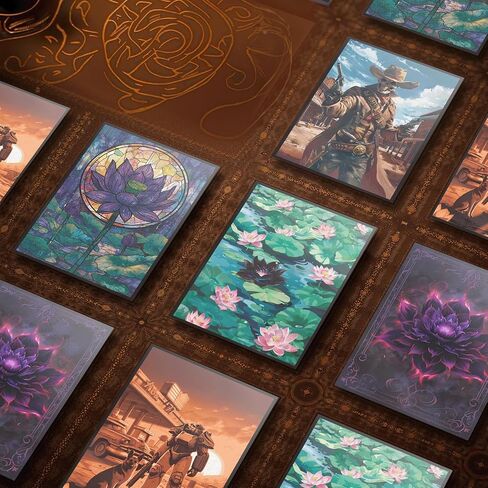 MTG Card Sleeves 100CT (Flame Girl), Matte Art Card Sleeves, Matte Back & Clear Front, 66x92mm in Saudi Arabia