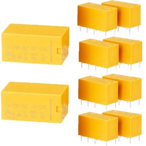5 pcs PCB Power Relay HK19F-5V DC 5V DPDT Relay Coil 8 Pin 2NO 2NC + 5 pcs PCB Power Relay HK19F-12V DC 12V DPDT Relay Coil 8 Pin 2NO 2NC