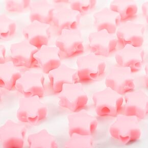 500PCS Acrylic 6 Color Mix 13mm Star Beads Pony Beads Large Hole for Jewelry Making Bracelets Necklaces Earrings Key Chains DIY Birthday Gifts or Christmas Valentine's Day Present