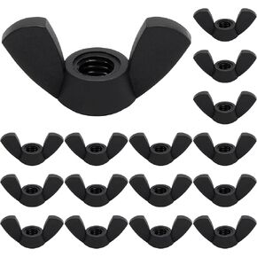 30Pcs M6 Wing Nuts Nylon Butterfly Nut Hand Twist Fasteners Hardware Parts (5/16 Inch)