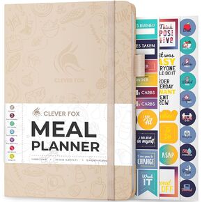 Clever Fox Weekly Meal Planner - Weekly & Daily Meal Prep Journal with Shopping and Grocery Lists for Menu Planning, Healthy Diet & Weight Loss Tracking, Lasts 1 Year, Undated, A5 - Rose Gold
