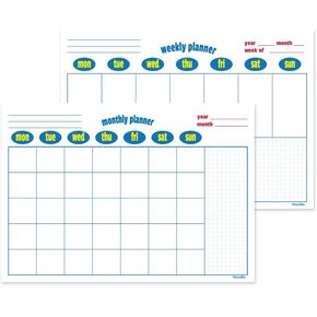 Monolike Checkers 4 Month Study Planner, Green - Academic Planner, Weekly & Monthly Planner, Study plan