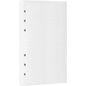 A6 Blank Refill Paper, 100 Sheets/200 Pages Loose Leaf Paper for Filofax Personal Binders, 6 Holes Punched, 100gsm Blank White Pages, 3.75'' x 6.75''