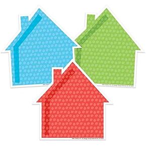 EUREKA A Teachable Town Assorted Houses Paper Cut-Outs, Pack of 36