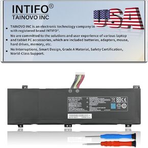 15.2V 62.32Wh GK5CN-00-13-4S1P-0 Laptop Battery Compatible with Medion Erazer X6805 Schenker XMG Neo 15 Core 17 Maingear Vector 15 Getac GK5CN4Z GK5CN5Z GK5CN6Z GK5CQ7Z GK6Z5CN GK7CN6S