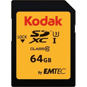 Kodak SD Card 64GB UHS-I U3 V30 Ultra - 95MB/s Max Read Speed - Write Speed 85MB/s Max - Storage of 4K Ultra HD Videos and HD Photos - SD Card