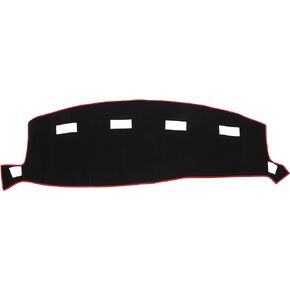 Car Dashboard Cover Compatible for Dodge for Ram 2002-2005, Protective Polyester Red Center Console Interior Trim Dash Cover Mat Pad