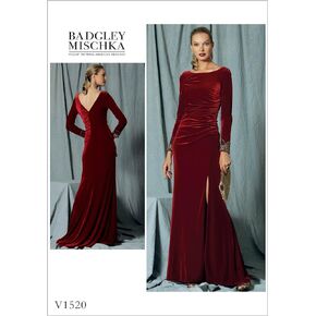 Vogue Patterns Women's Formal Long Sleeve Dress Sewing Pattern by Badgley Mischka, Sizes 14-22
