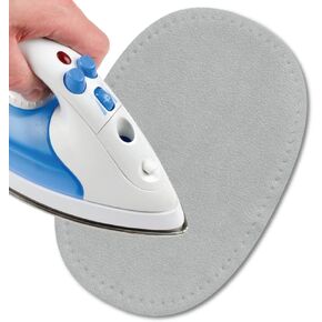 6 Pairs Mock Suede Iron-On Patches, 6"x4", Ideal for Repairing Trousers, Jackets and Shirts, Unalterable Dyes, Multipack 6 Pairs, Beige, Walnut & Light Beige