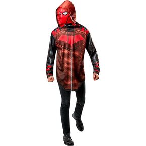 Rubies Men's Dc Gotham Knights Red Hood Costume TopAdult Sized Costumes