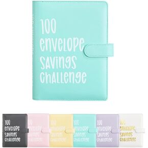 100 Envelopes Money Saving Challenge Binder Savings Challenges Book with Cash Envelopes to Save $5,050,Budget Binder Planner Book for Budgeting Planner & Saving Money