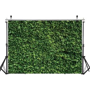 WOLADA 5x7FT Green Backdrop Greenery Wall Backdrop Green Leaves Backdrop Green Grass Backdrop Green Ivy Backdrop Bridal Baby Shower Birthday Wedding Party Backdrops Photo Studio Props 10923