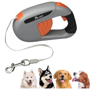 16 ft Retractable Dog Leash, 360° Tangle-Free, for Large Dog or Cat up to 66lbs Walking Retractable Nylon Dog Leash, One-Handed Brake, Pause, Lock, Ergonomic Handle for Medium Large Dogs