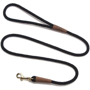 Mendota Pet Snap Leash, 1/2-Inch by 4-Feet, Black