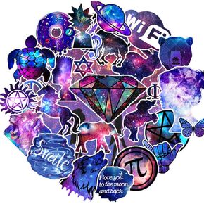 ملصقات نمط المجرة للفتيات ملصقات كوكبة حلم السماء سلسلة نجوم هاراجوكو الساطعة مجموعة ملصقات 35 قطعة من الفينيل لزجاجة المياه والدراجات النارية والدراجات وألواح التزلج والأمتعة in Kuwait