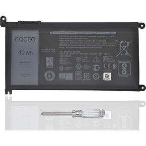 WDX0R Laptop Battery for Dell Inspiron 5538 5565 5567 5568 7000 7460 7472 7560 7378 7368 Series Latitude 3490 3590 3190 Vostro 5468 5568 3CRH3 T2JX4 FC92N CYMGM P69G P69G001 P58F 11.4V 42Wh