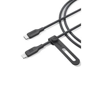 كابل شحن Anker USB-C إلى Lightning، كابل شحن من النايلون العضوي 541 (أسود فانتوم، 90 سم)، معتمد من MFi، كابل شحن سريع لهاتف iPhone 14 Plus 14 14 Pro Max 13 13 Pro 12 11 X XS XR