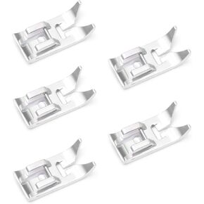 5 Pieces Sewing Machine Presser Foot Straight Stitch Foot Universal General Purpose Zig Zag Foot for Most Sewing Machines Domestic Low Shank Sewing Machines (5)