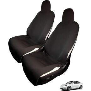 Tesla Model Y Seat Cover 2024 - Waterproof Neoprene Front Seat Protector - Tesla Seat Cover for 2020-2024 Model Y, 1 Silver Cover