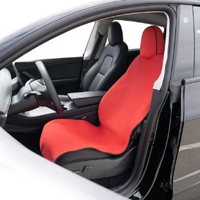 Tesla Model Y Seat Cover 2024 - Waterproof Neoprene Front Seat Protector - Tesla Seat Cover for 2020-2024 Model Y, 1 Silver Cover