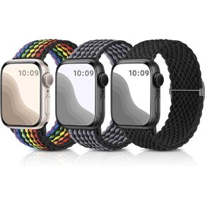 GEAK متوافق مع أساور ساعة Apple 44 مم 45 مم 42 مم 49 مم للنساء والرجال، أشرطة رياضية مرنة قابلة للتمدد لأحزمة ساعة Apple للرجال والنساء، أشرطة بديلة لسلسلة iWatch 9 8 7 6 5 4 3 2 1 SE Ultra