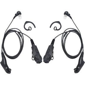 Radio Surveillance Earpiece Mic Walkie Talkie Ear Piece Headset for Motorola apx 4000 1000 6000 7000 8000 xpr 7550e 7350e 7550 6550 6350(2Pack)